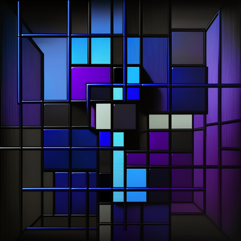 AI Art Mondrian style